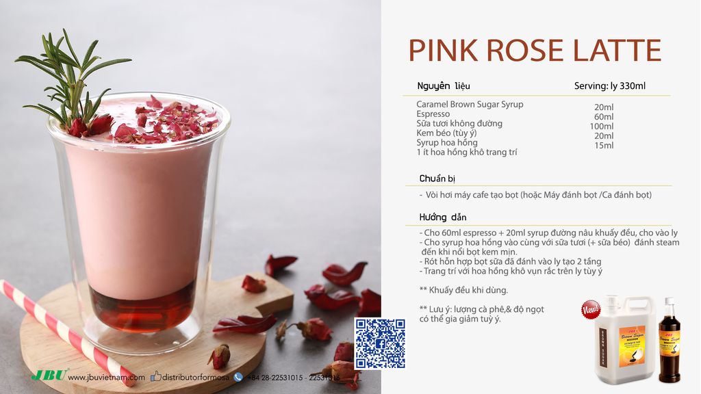 pink rose latte jbu brown sugar syrup