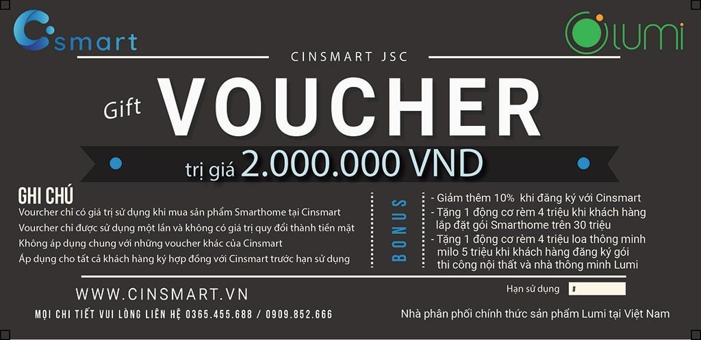 Ưu đãi ngập tràn muôn vàn quà tặng cùng Cinsmart