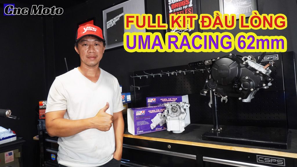 ĐẬP HỘP & REVIEW FULL KIT ĐẦU LÒNG UMA RACING 62 CHO EXCITER 150