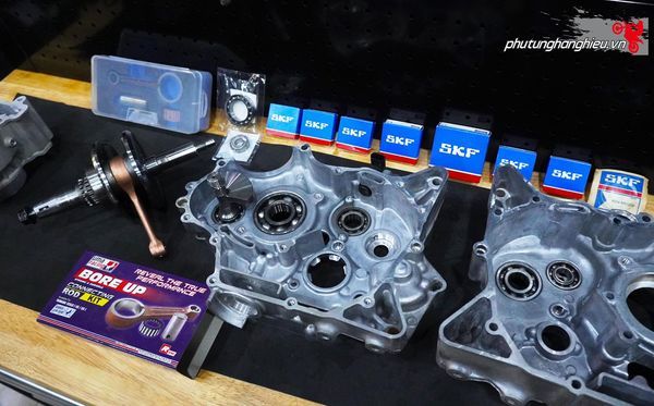 THAY FULL BẠC ĐẠN MÁY SKF + TAY DÊN UMA cho EXCITER 150 62zz
