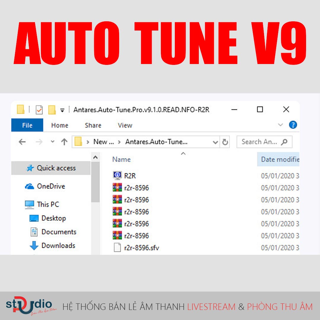 B1. Giải nén 5 file (r2r-8596) Antares.Auto-Tune.Pro.v9 cài đặt file Setup Auto-Tune Pro v9.1.0.exe