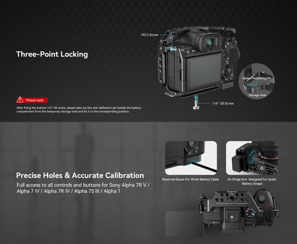 SmallRig Cage 3667 cho Sony a7S III, Sony A1, A7 IV, A7R IV