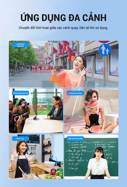 Micro cài áo PULUZ (1 RX + 1 TX) Micro cài áo không dây đa năng