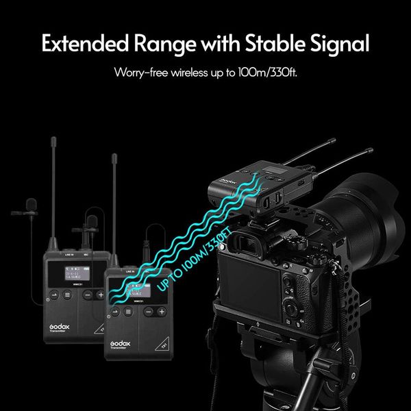 Microphone không dây Godox WMicS1 Kit 2