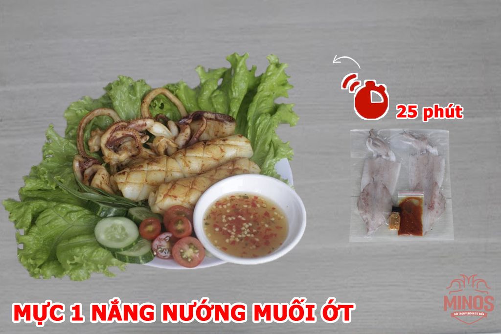 HƯỚNG DẪN CHÉ BIẾN MỰC MỘT NẮNG NƯỚNG MUỐI ỚT