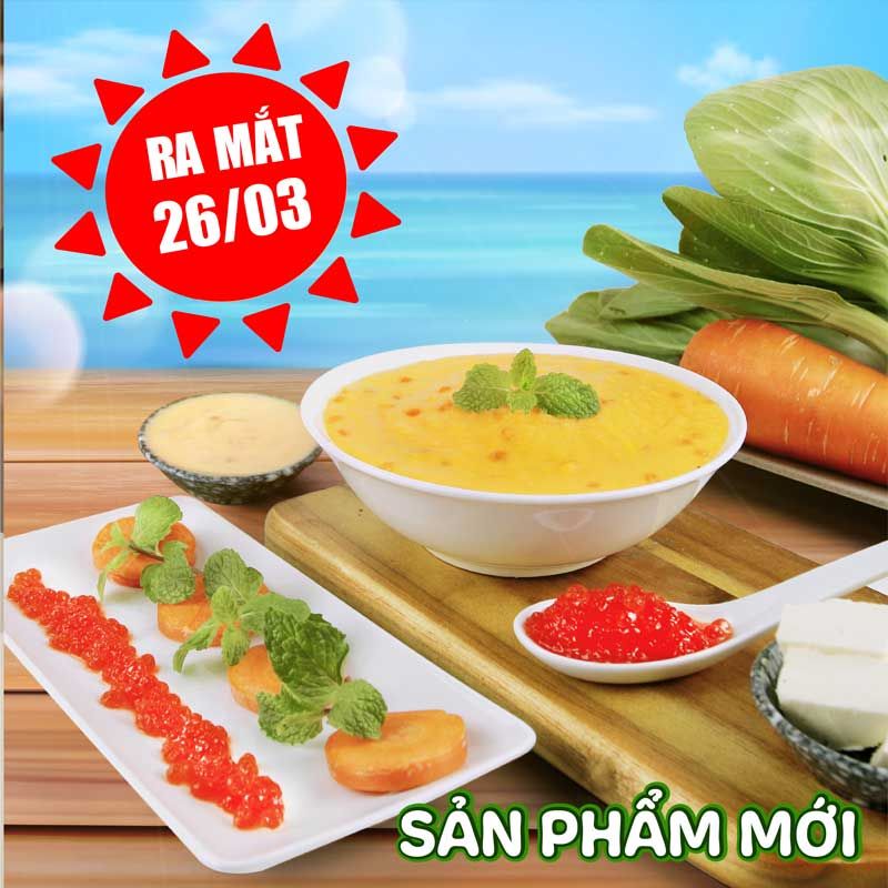 Cháo trứng cá hồi sốt phomai - Vinachao ra mắt sản phẩm mới