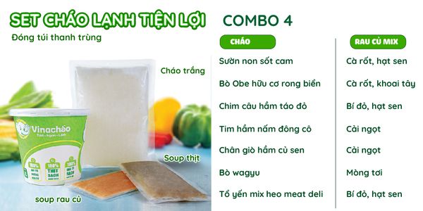 COMBO CHÁO ĂN DẶM TIỆN LỢI