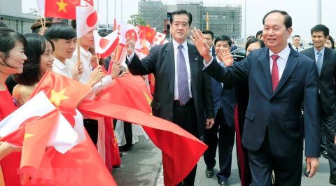 TGĐ CT CP QT Thời trang Hải Anh tháp tùng Chủ tịch nước Trần Đại Quang thăm Nhật Bản
