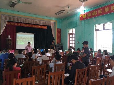 Tập huấn kỹ thuật trên cây có múi tại xã Vĩnh Thụy, huyện Quang Bình, tỉnh Hà Giang