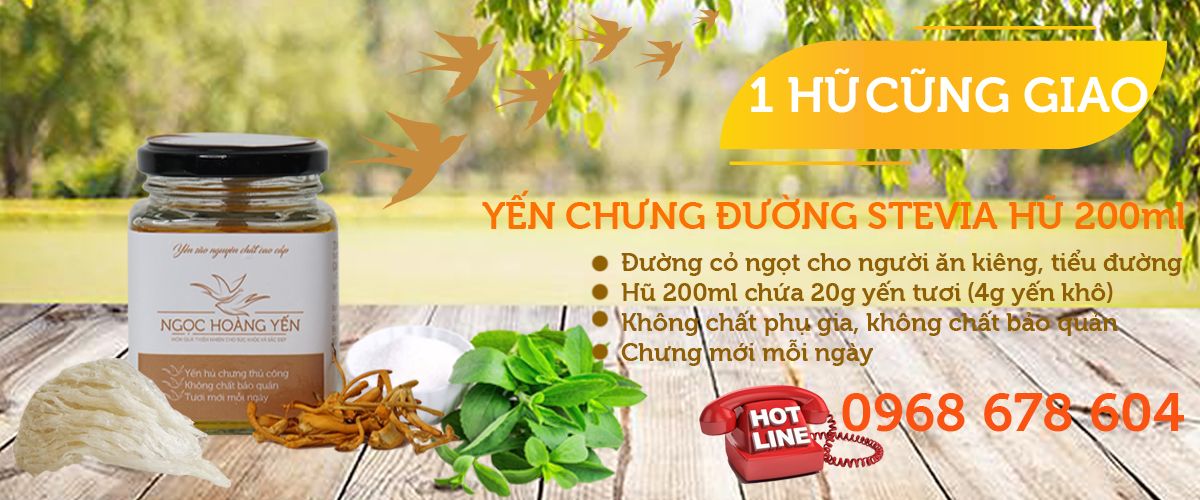 Yến chưng đường Stevia hũ 200ml
