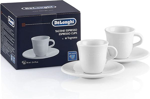 Cốc sứ bé Delonghi 70 ml delonghi porcerlain espresso cup and saucer