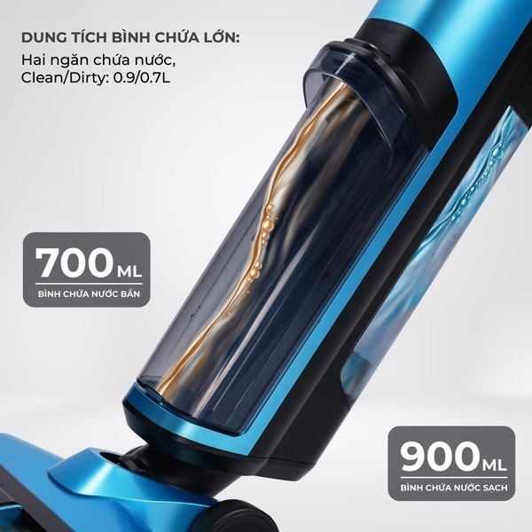 2 ngăn chứa nước của máy hút bụi và lau nhà cầm tay U Ultty SCW 18