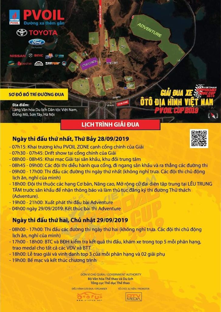 Lịch trình Giải Đua xe Oto Địa hình Việt Nam PVOIL Cup 2019
