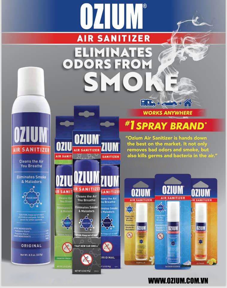 ĐÁNH GIÁ XỊT KHỬ MÙI OZIUM AIR SANITIZER