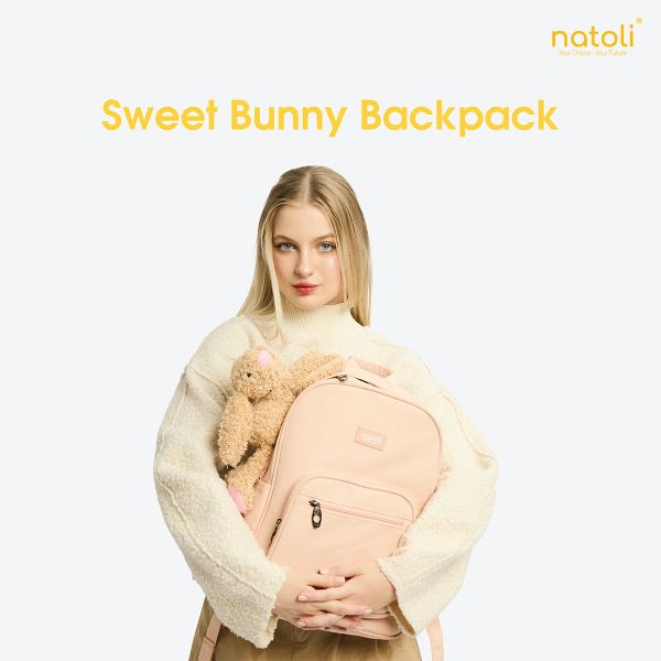 Balo nữ thỏ bông NATOLI - BST Sweet Bunny Backpack B28