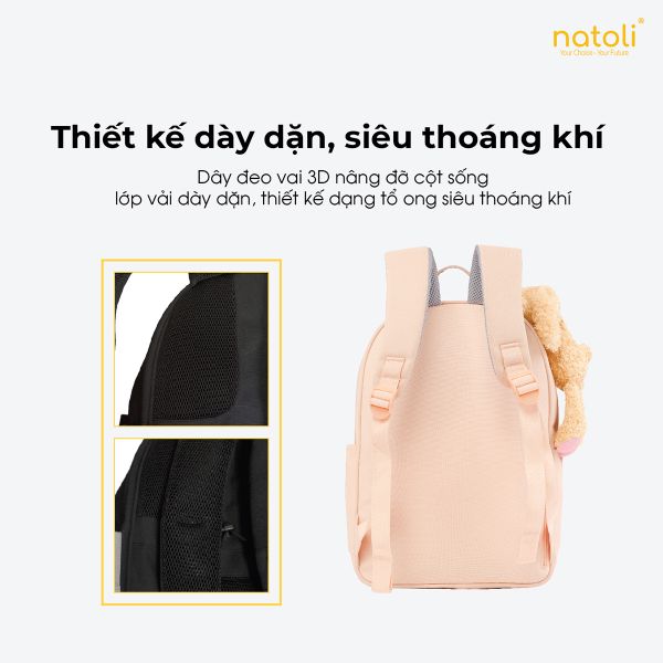 Balo nữ thỏ bông NATOLI - BST Sweet Bunny Backpack B28