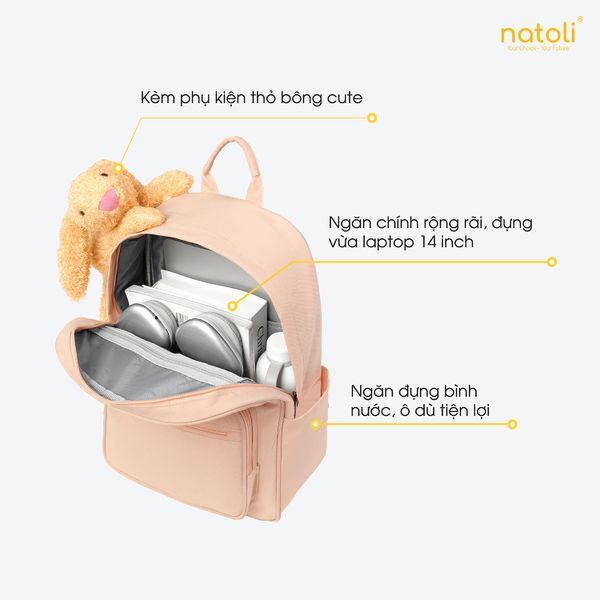 Balo nữ thỏ bông NATOLI - BST Sweet Bunny Backpack B28