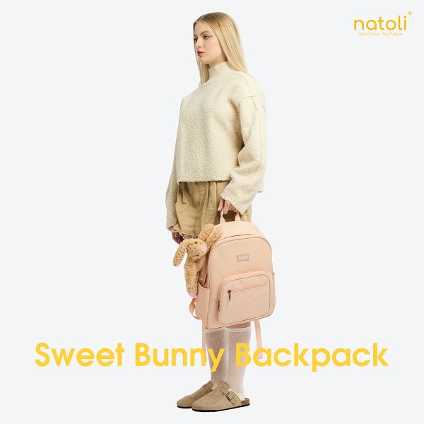 Balo nữ thỏ bông NATOLI - BST Sweet Bunny Backpack B28