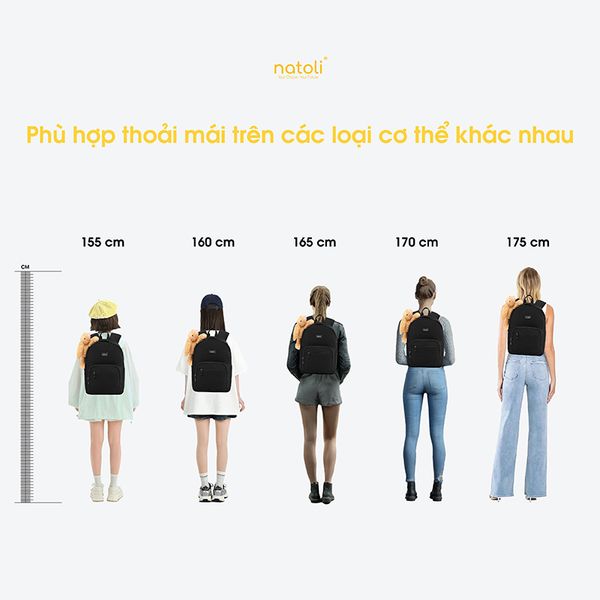 chiều cao balo thỏ bông natoli