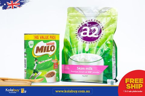 Combo sữa A2 và Milo