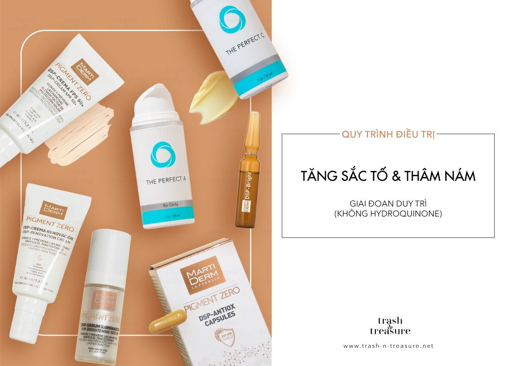 Quy trình điều trị tăng sắc tố & thâm nám da (không Hydroquinone)