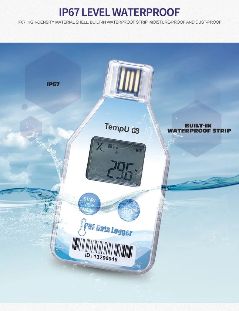 Thiết bị đo nhiệt độ kỹ thuật số TZONE TempU08