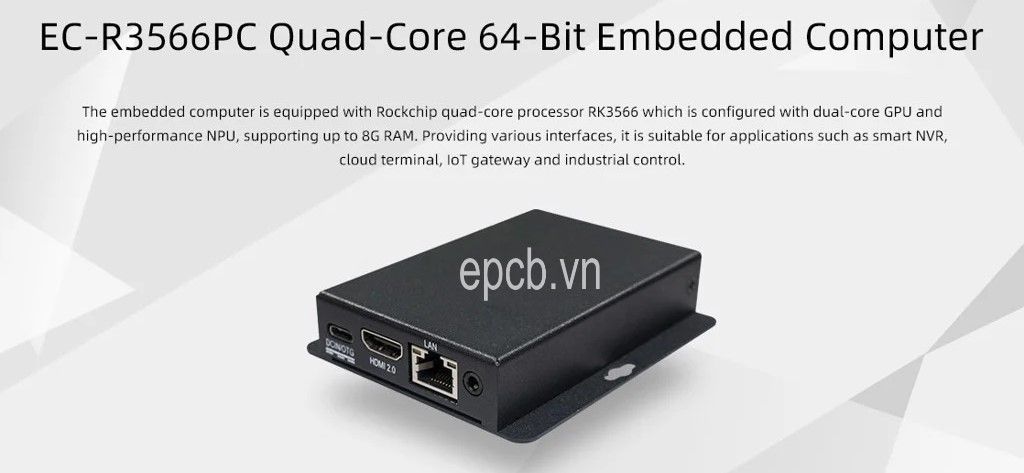 EC-R3566PC Quad-Core 64-Bit Embedded Computer (Máy tính nhúng công nghiệp)