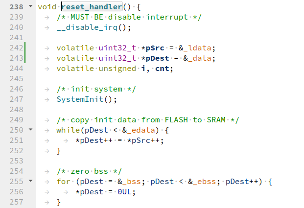 Startup code copy init data từ Flash lên RAM
