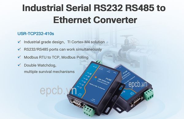 Bộ chuyển đổi RS485/232 sang Ethernet USR-TCP232-410S