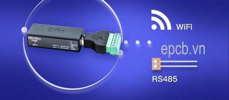 Bộ chuyển đổi tín hiệu RS485 Modbus RTU sang WiFi Elfin EW11