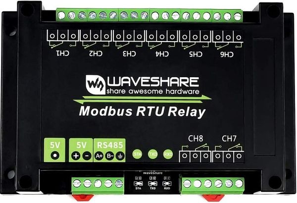 Bộ điều khiển 8 kênh Relay qua RS485 Modbus RTU ES-RL08