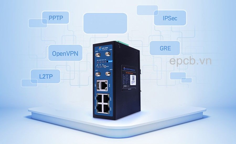 Bộ định tuyến công nghiệp router 3G/4G WIFI 4G LTE USR-G809-E