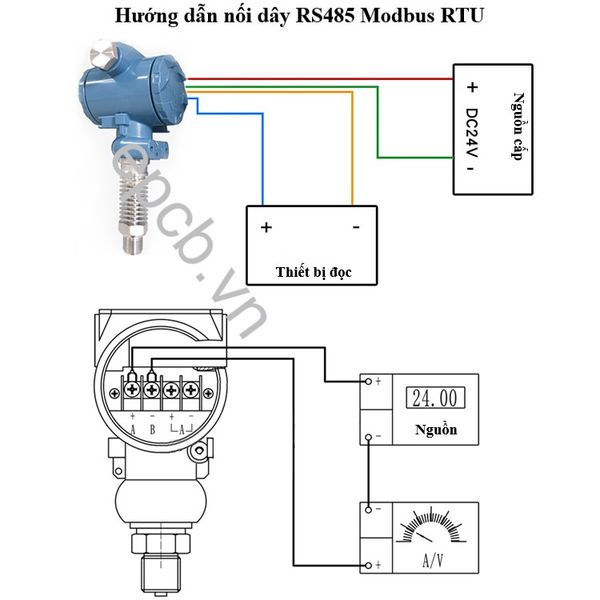 Máy đo áp suất khí, chất lỏng , dầu chịu nhiệt độ cao ES-PR-04 (4 - 20mA | 0 - 5V | RS485 Modbus RTU)