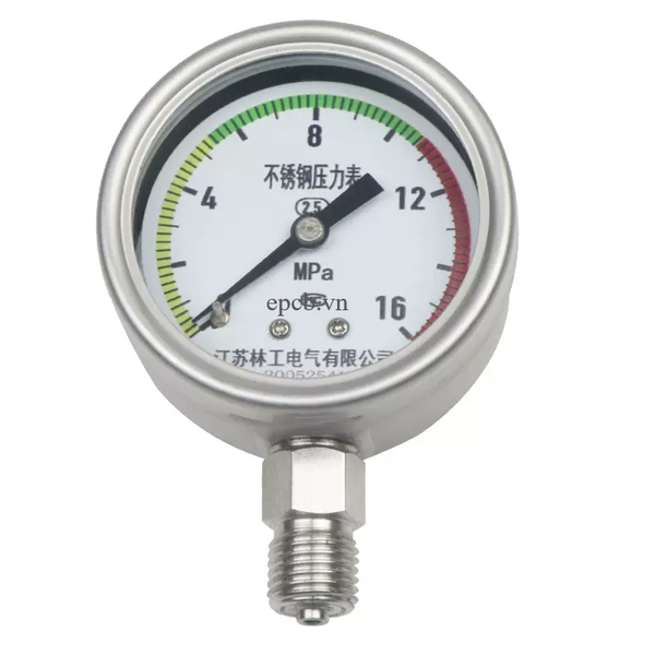 Đồng hồ đo áp suất chất lỏng Y-60BF vật liệu thép không gỉ