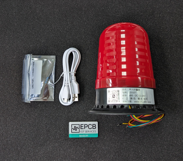 Đèn còi cảnh báo âm thanh ánh sáng giọng nói RS485 Modbus RTU ED-DSG07