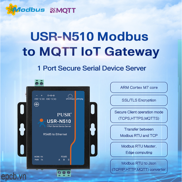 MQTT IoT modbus gateway USR-N510