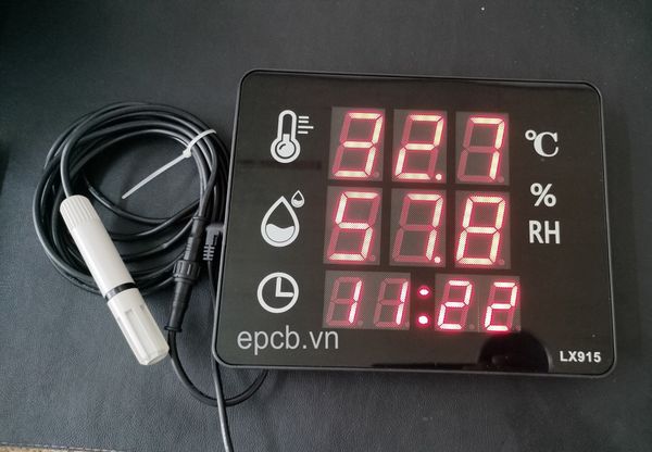 Đồng hồ đo nhiệt độ độ ẩm màn hình led hiển thị EP-LX915