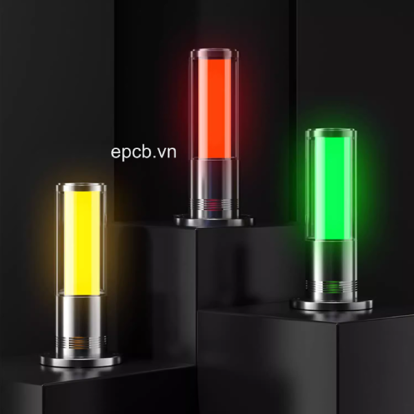 Đèn LED 3 màu hợp kim nhôm hình trụ cảnh báo 24V