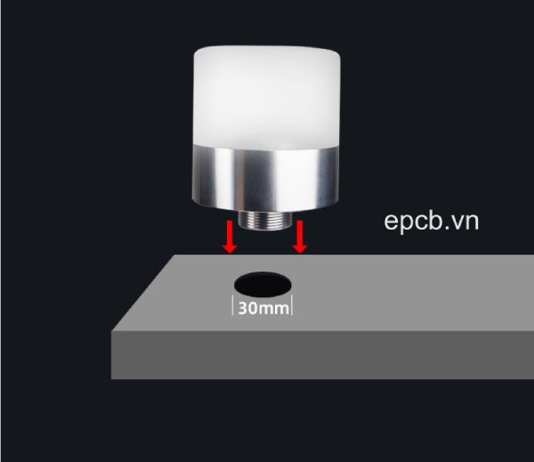Đèn LED hình chai 3 màu cảnh báo đường kính 80mm 24V