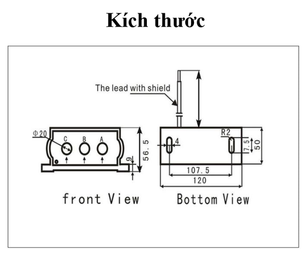 Cảm biến đo dòng xoay chiều ba pha AC đục lỗ ngõ ra 4 - 20mA | 0 - 10V
