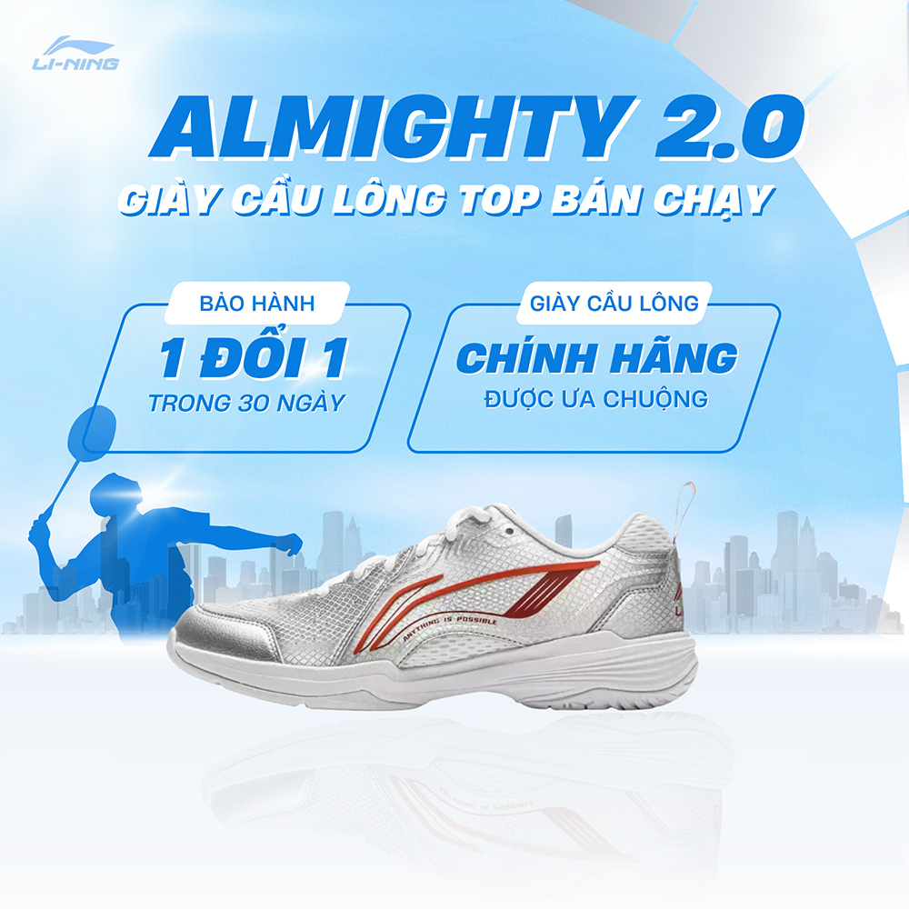 Giày cầu lông Nam chính hãng Li-Ning ALMIGHTY V 2.0 AYTU001-7