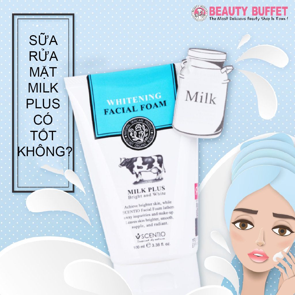 REVIEW SỮA RỬA MẶT CON BÒ THÁI LAN SCENTIO MILK PLUS