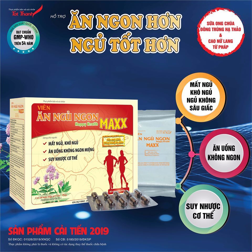 Viên Ăn ngủ ngon Happy Health Maxx- Sản phẩm tiên phong làm nên thương hiệu