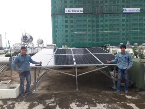 Điện mặt trời hòa lưới trên mái nhà khu dân cư Khang Điền MEGA RUBY Quận 9, Tp. HCM