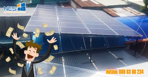 Điện mặt trời áp mái, dùng thoải mái còn được cho 10 triệu