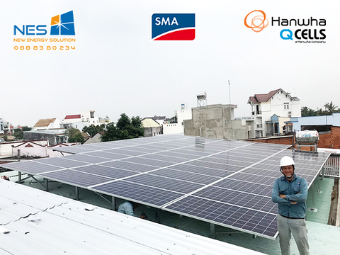 Công trình điện mặt trời 20.7 KWp tại thị xã Long Thành - Đồng Nai