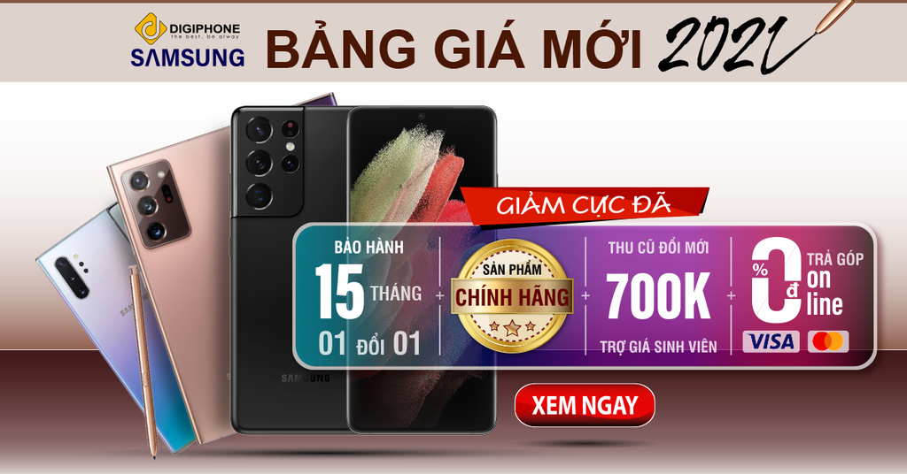 Bảng giá Điện Thoại Samsung mới nhất 2021 cập nhật hằng ngày
