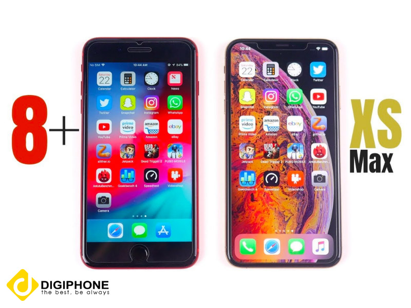 so sánh iphone xs max và 8 plus