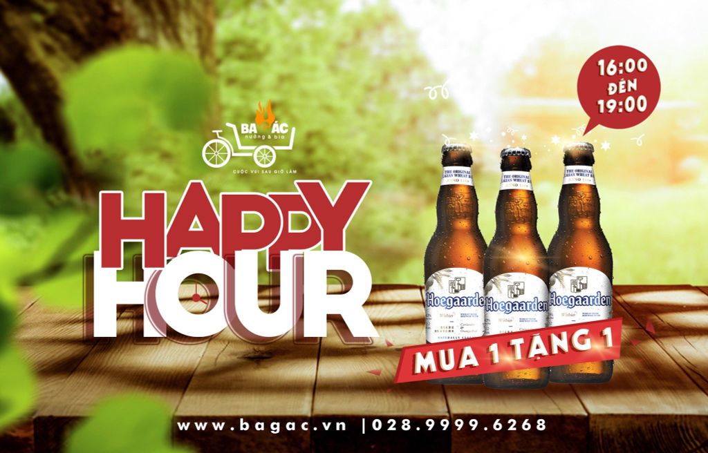 HAPPY HOUR - ƯU ĐÃI BIA HOEGAARDEN LỚN NHẤT NĂM