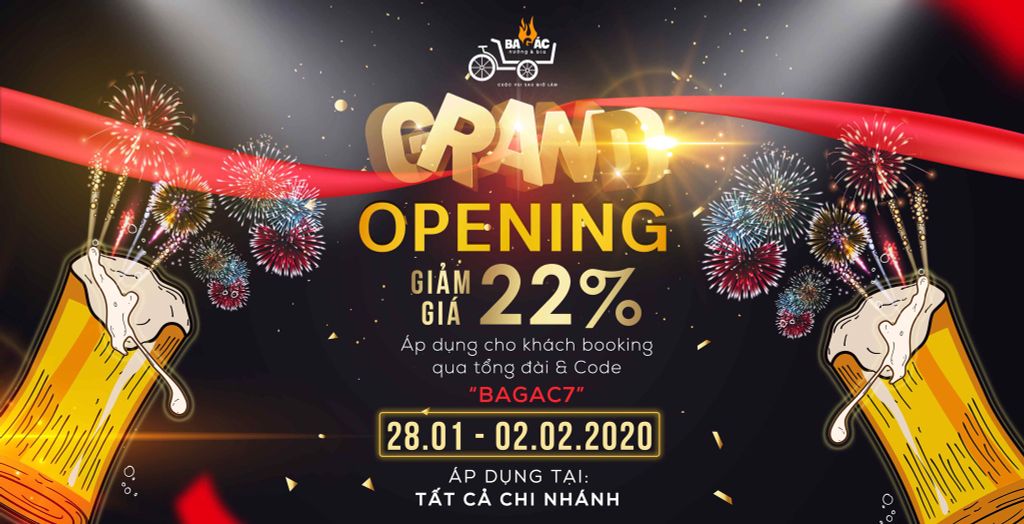 SỐC!!! GIẢM 22% MỪNG GRAND OPENING BA GÁC 7